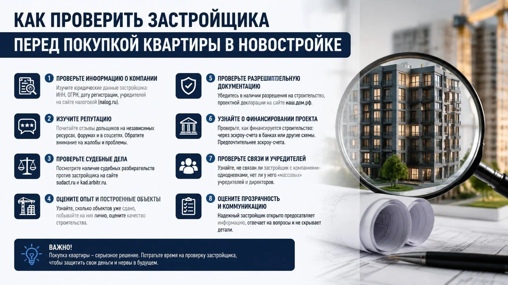 Как проверить застройщика для безопасной покупки квартиры в новостройке