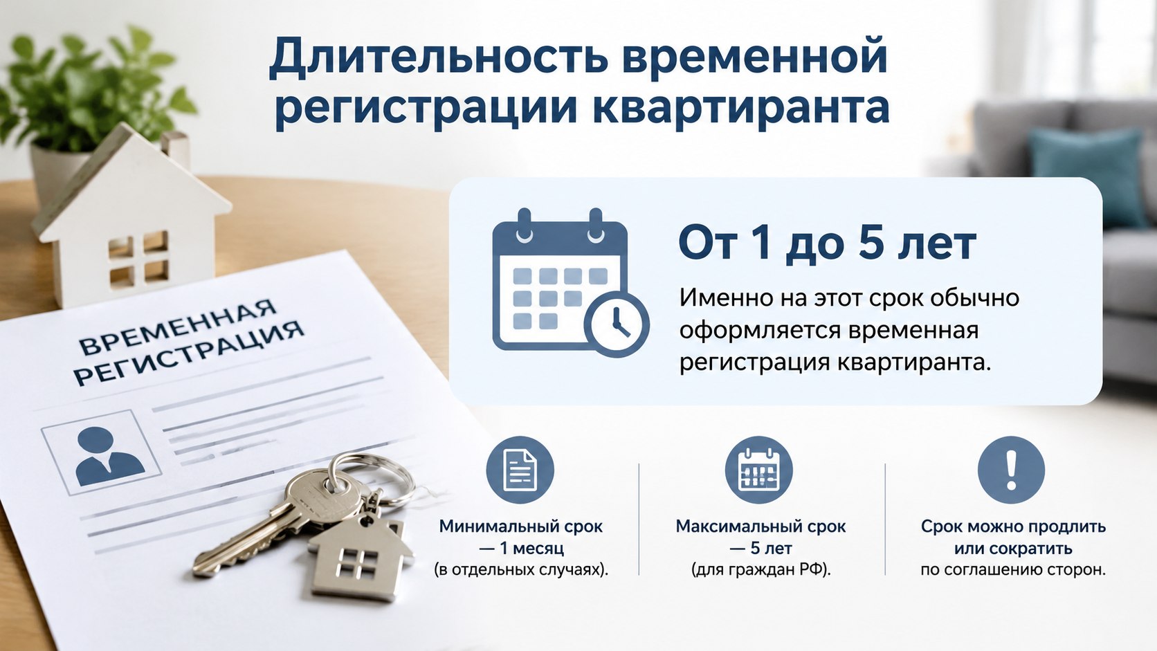 Длительность временной регистрации квартиранта