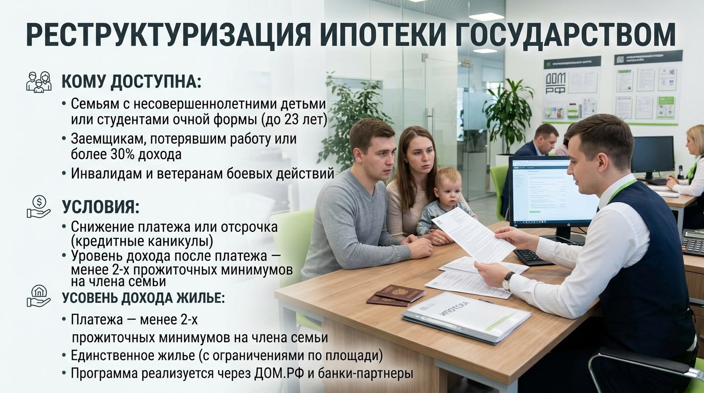 Реструктуризация ипотеки условия