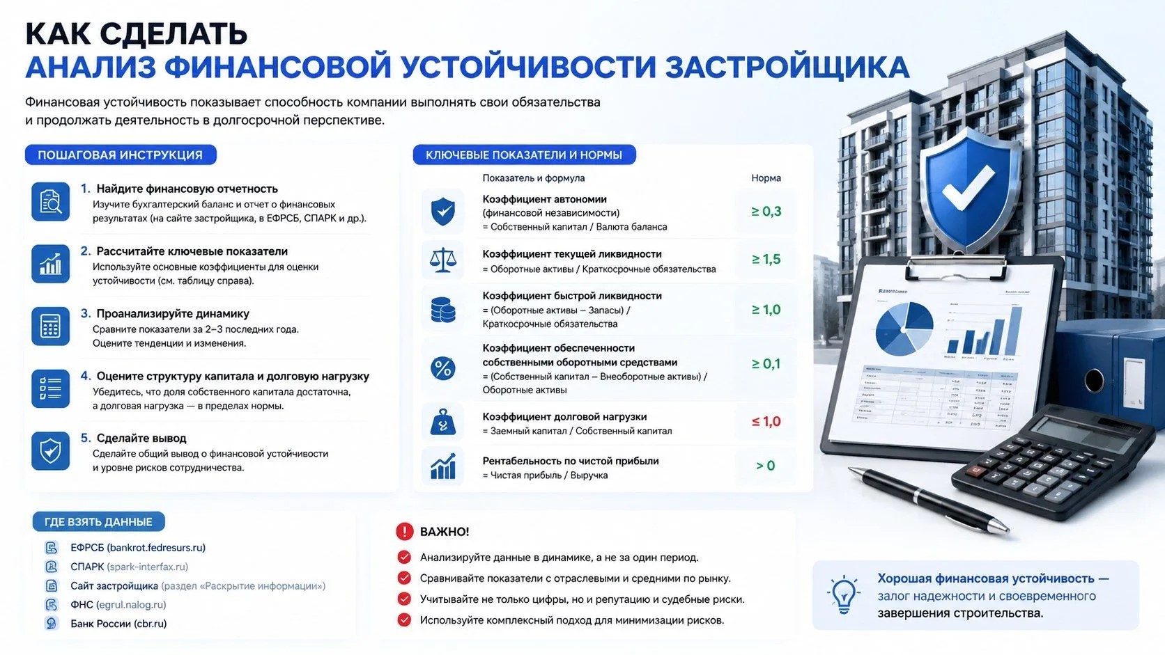 Анализ финансовой устойчивости застройщика