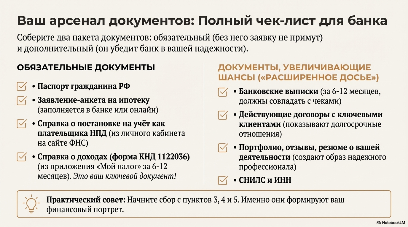 Документы для ипотеки самозанятым: исчерпывающий список
