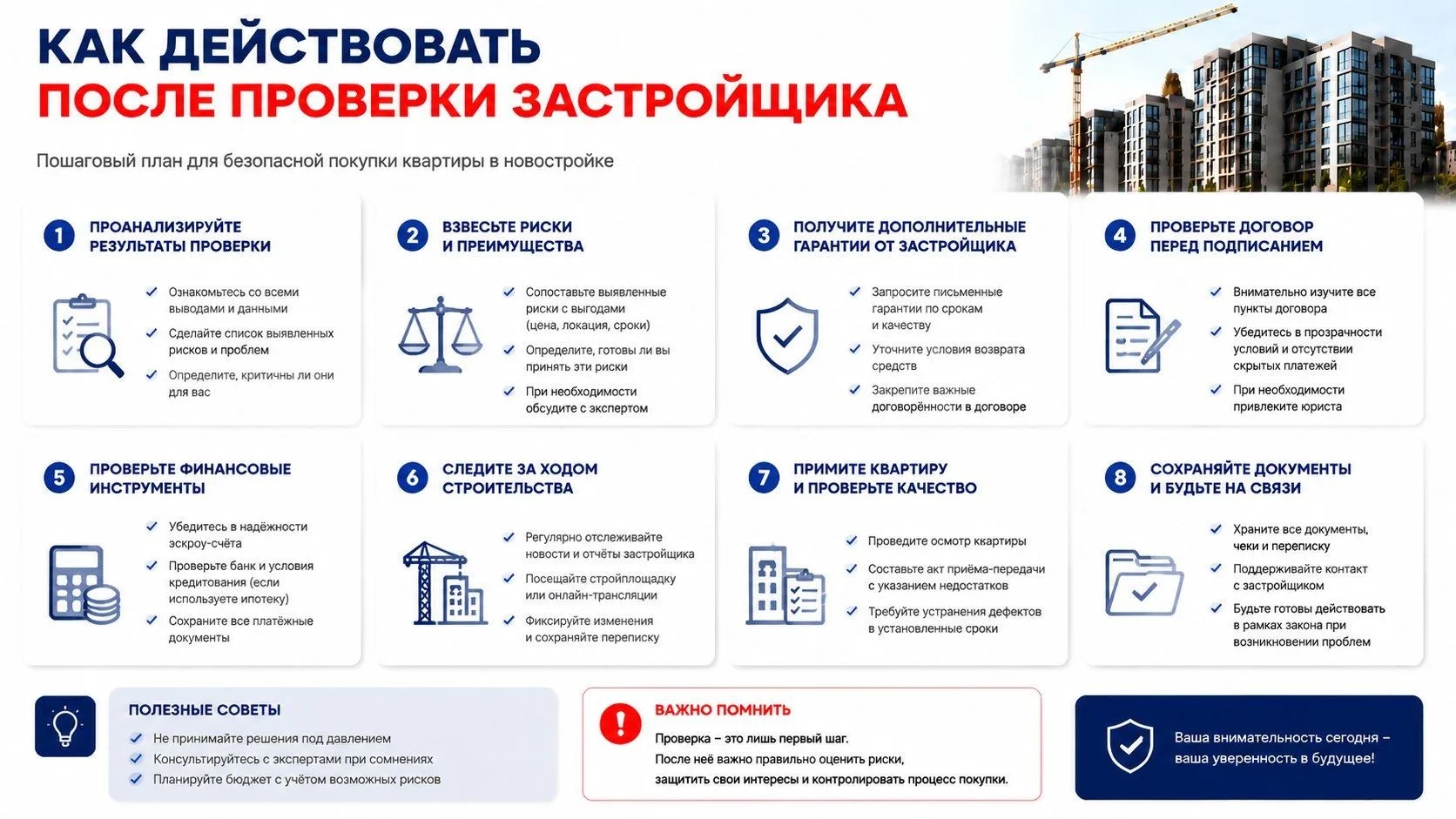 Как действовать после проверки застройщика