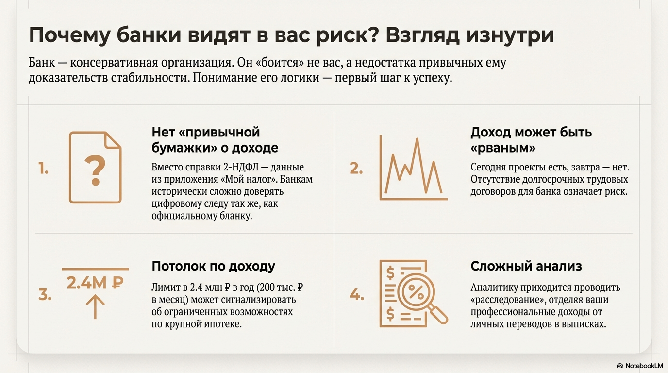 Риски банков при выдаче ипотеки самозанятым